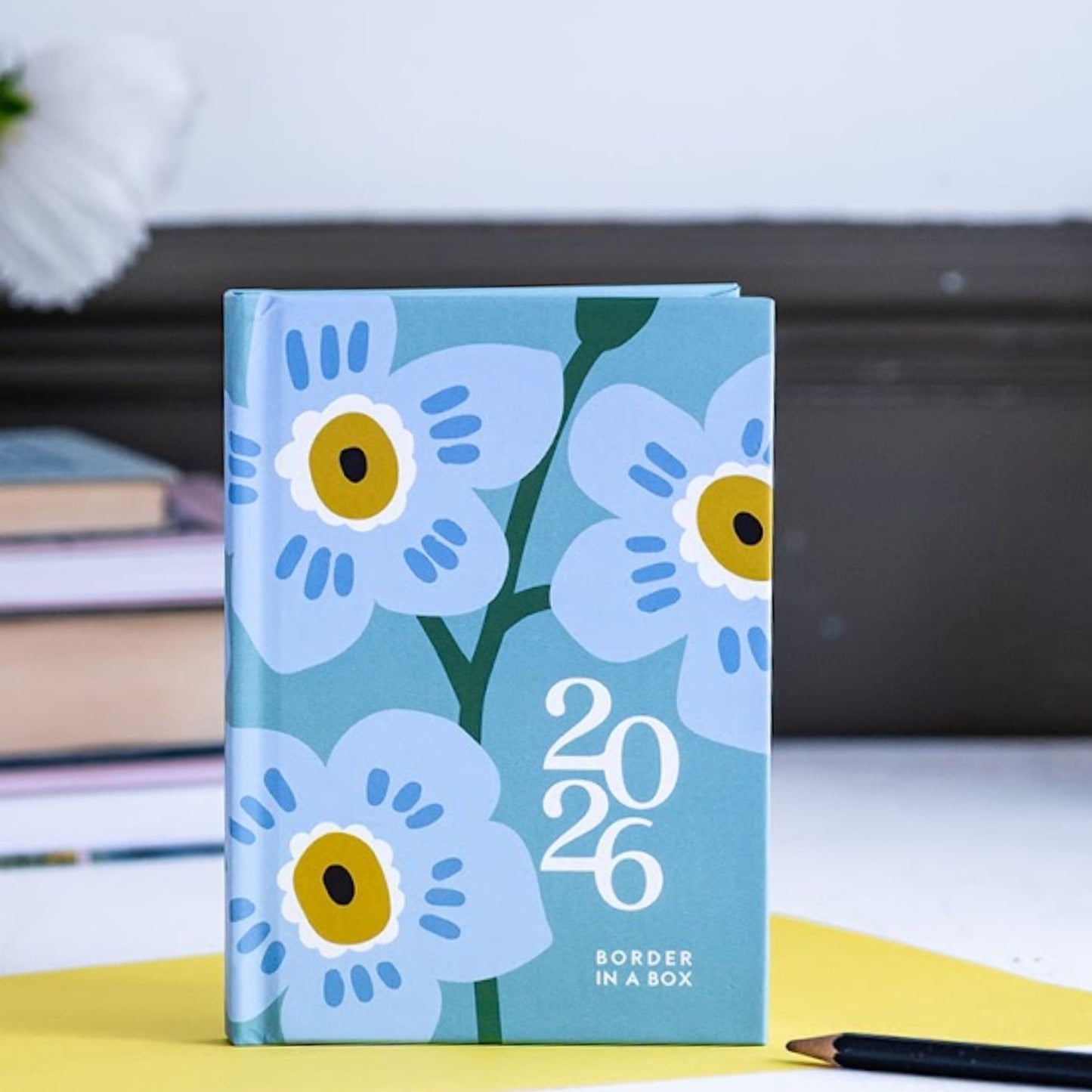 2026 Pocket Diary, A6, Week-to-a-view, hardback, Forget-me-Not flower illustration