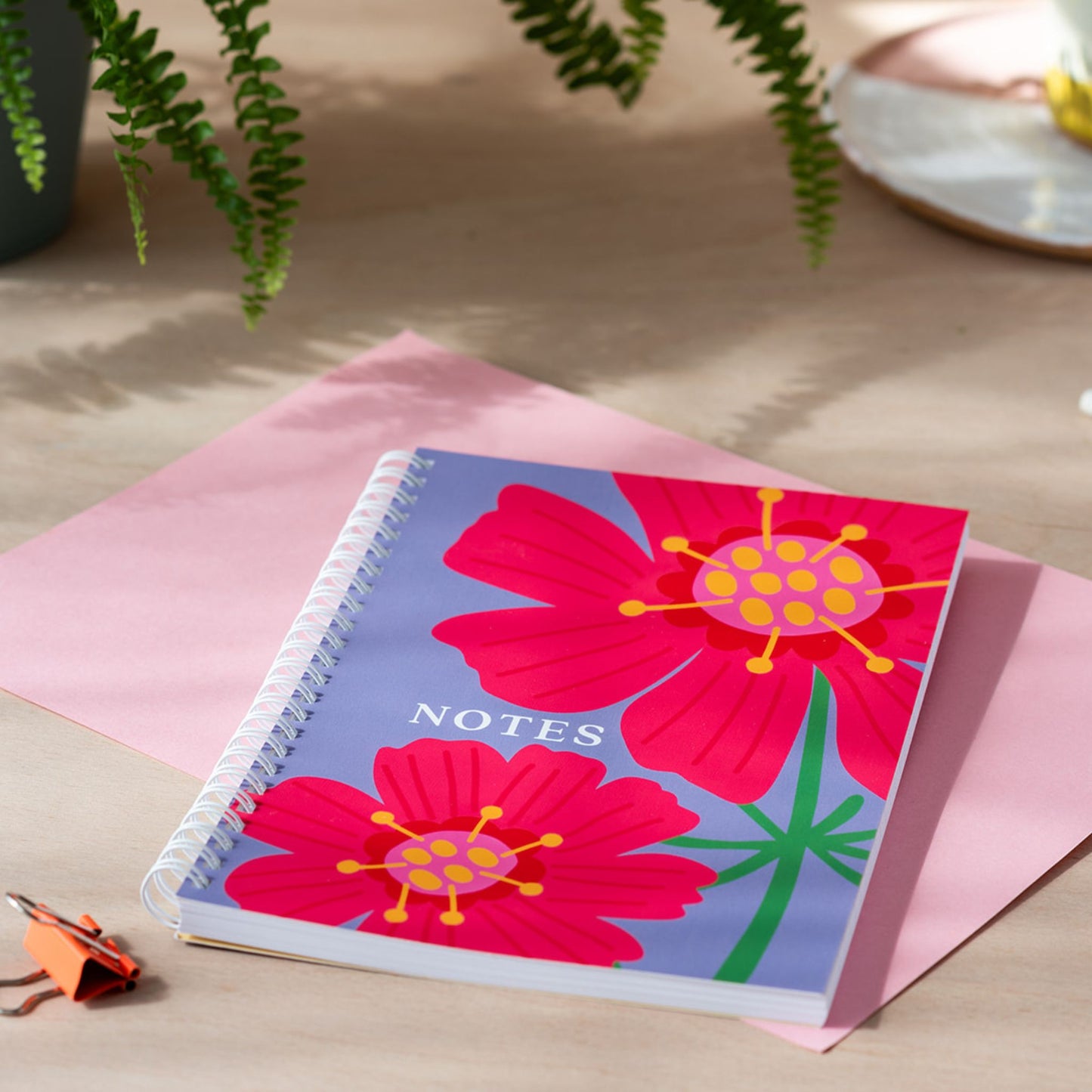 A5 Floral Lined Notebook