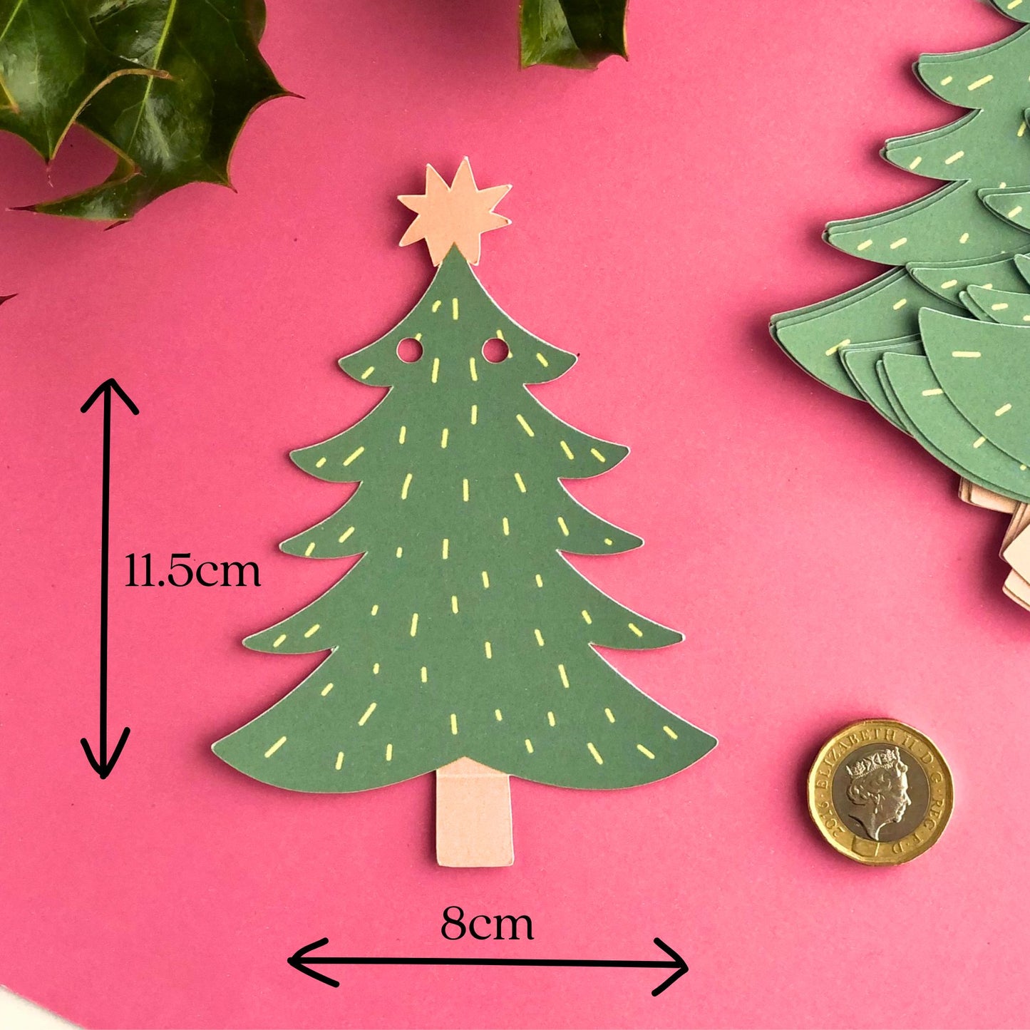 Christmas Tree shaped paper bunting
